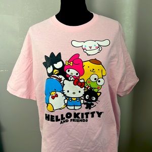 Hello Kitty & Friends Pink T-Shirt Sz XL